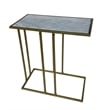 Pemberly Row Contemporary End Table - White Marble - Industrial