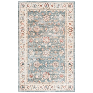 Pemberly Row 4'-0&quot X 6'-0&quot Polyester Power Loomed Rug In Green And Beige