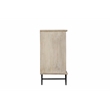 Pemberly Row 6-door Geometric Pattern Solid Wood Sideboard in White