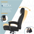 Pemberly Row Classic Big & Tall Executive Office Chair Bonded Leather Black