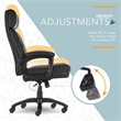 Pemberly Row Classic Big & Tall Executive Office Chair Bonded Leather Black