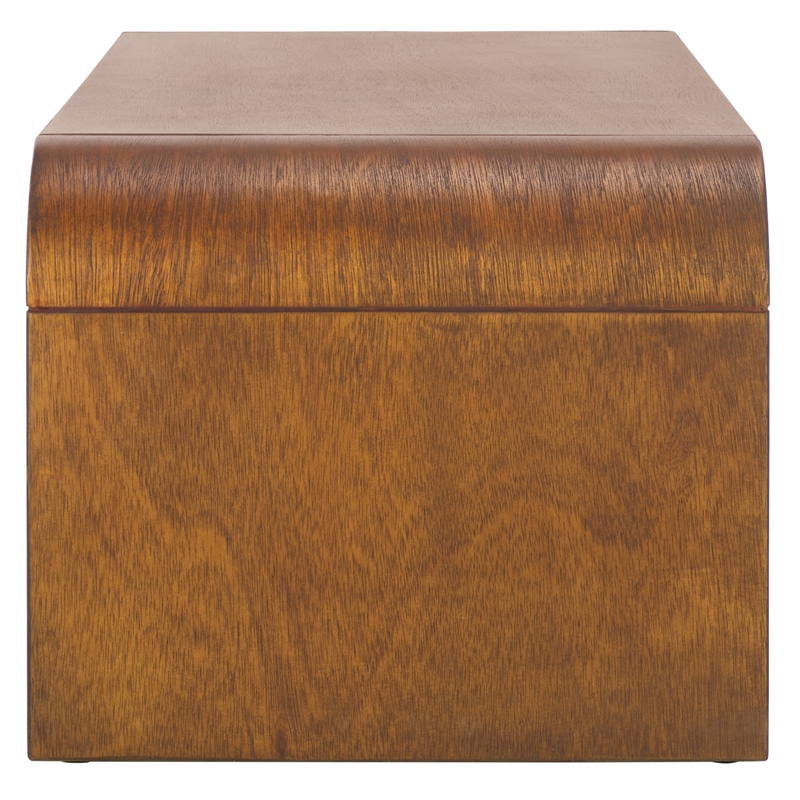 Pemberly Row Contemporary Wood 1 Shelf Coffee Table in Natural