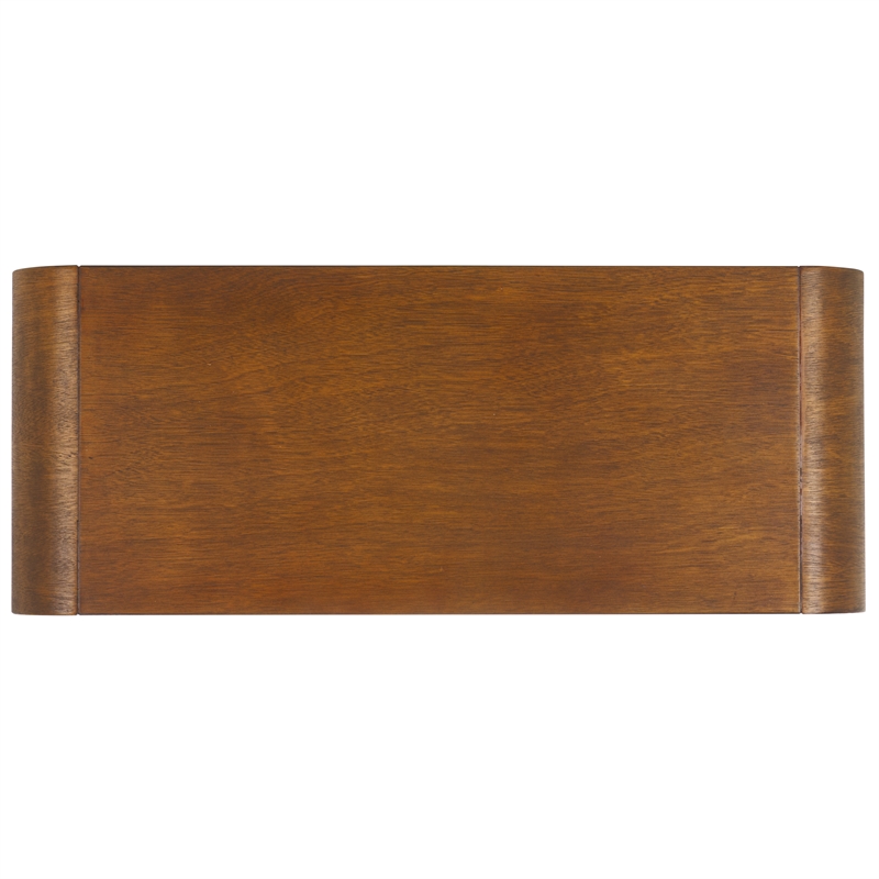 Pemberly Row Contemporary Wood 1 Shelf Coffee Table in Natural