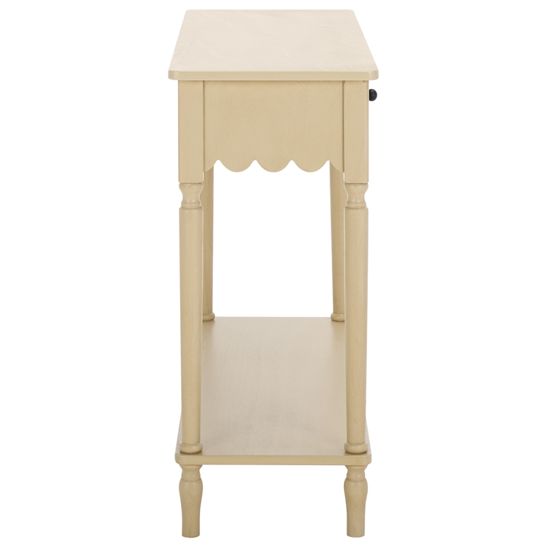 Pemberly Row Contemporary Wood 2 Drw Small Console in Natural