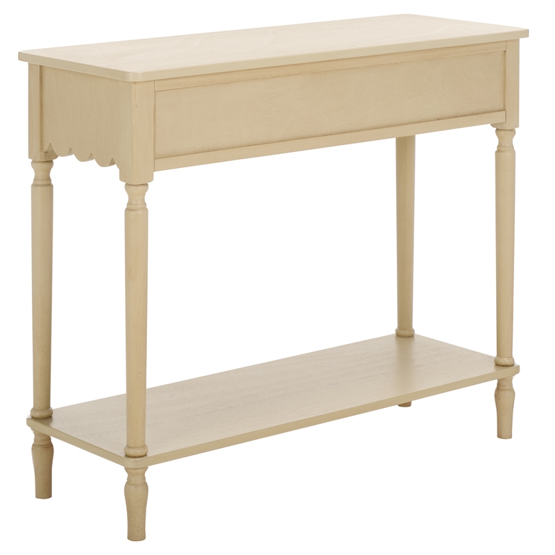Pemberly Row Contemporary Wood 2 Drw Small Console in Natural