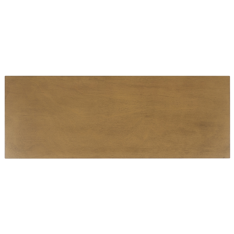 Pemberly Row Modern / Contemporary Wood Lower 2 Drw Console in Brown