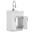 Pemberly Row 24-inch ABS Utility Sink & Cabinet in Pure White