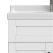 Pemberly Row 24-inch ABS Utility Sink & Cabinet in Pure White
