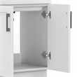 Pemberly Row 24-inch ABS Utility Sink & Cabinet in Pure White
