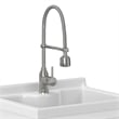 Pemberly Row 24-inch ABS Utility Sink & Cabinet in Pure White