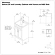Pemberly Row 24-inch ABS Utility Sink & Cabinet in Pure White