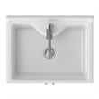 Pemberly Row 24-inch ABS Utility Sink & Cabinet in Pure White