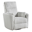 Pemberly Row Modern Corduroy Swivel Glider Reclining Chair in Gray