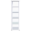 Pemberly Row 4-Shelf Wood Display Curio Cabinet with LED Lighting in White