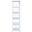Pemberly Row 4-Shelf Wood Display Curio Cabinet with LED Lighting in White