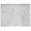 Pemberly Row Rectangular Contemporary Marble Top Side Table in White and Gold