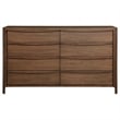 Pemberly Row 8-Drawer Rectangular Mid-Century Wood Dresser in Walnut