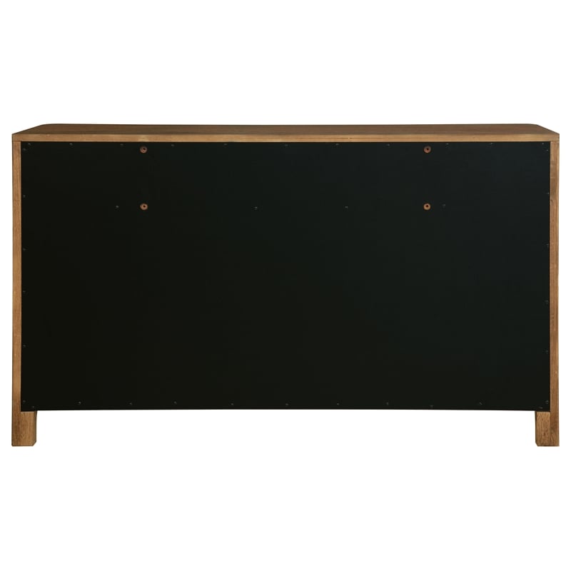 Pemberly Row 8-Drawer Rectangular Mid-Century Wood Dresser in Walnut