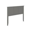 Pemberly Row Contemporary Full Solid Wood Panel Headboard in Grey