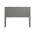 Pemberly Row Contemporary Full Solid Wood Panel Headboard in Grey