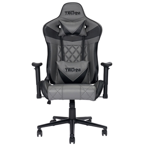 Pemberly Row Sport Polyurethane and Steel Frame XL-Ergonomic Gaming Chair - Gray