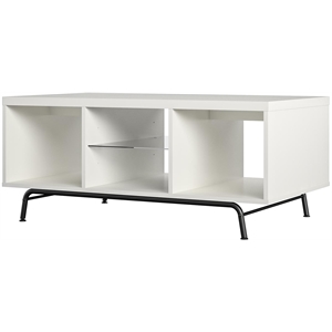 Pemberly Row Modern / Contemporary Engineered Wood Coffee Table in White