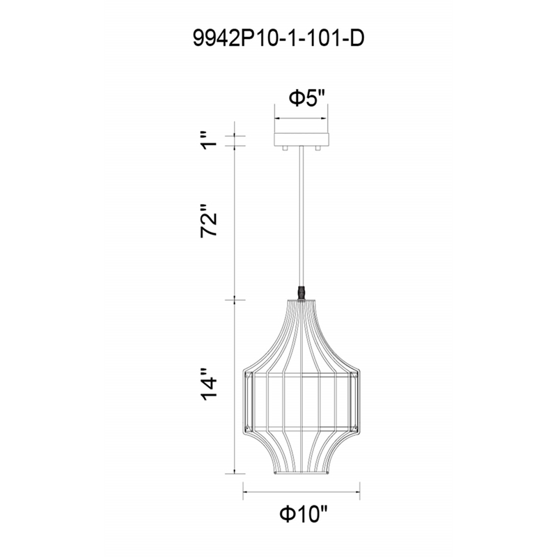 Pemberly Row 1 Light Down Contemporary Metal Pendant in Black