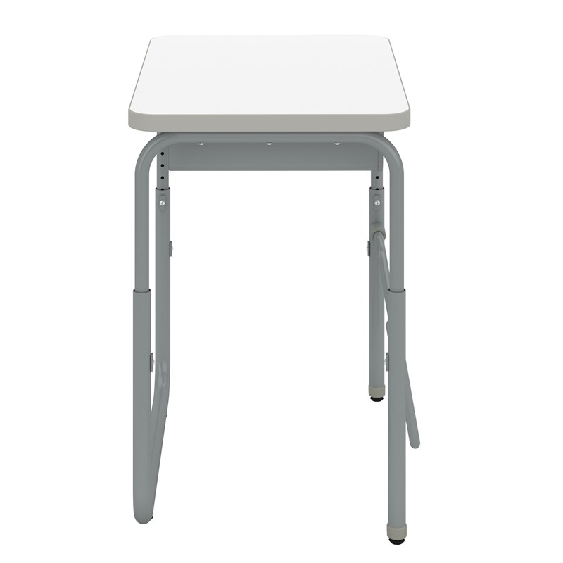 Pemberly Row Height Adjustable Student Desk Pendulum Bar & Book Box in White
