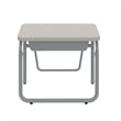 Pemberly Row Height Adjustable Student Desk Pendulum Bar & Book Box in Gray