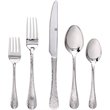 Pemberly Row Flatware Hammered Stainless Steel 20 Piece Set Polaris
