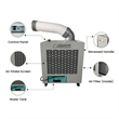 Pemberly Row Modern Outdoor Portable Air Conditioner in Silver