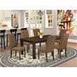 Pemberly Row Modern 7-piece Wood Dining Set in Jacobean Brown