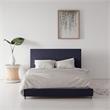 Pemberly Row Upholstered Bed with USB Dual Port Queen in Navy Linen
