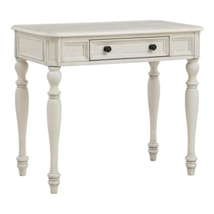 Pemberly Row Modern 36&quot Engineered Wood Desk in Antique White