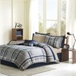 Pemberly Row 9-piece Microfiber Comforter with Sheet Set in Navy