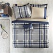 Pemberly Row 9-piece Microfiber Comforter with Sheet Set in Navy