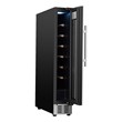 Pemberley Row Stainless Steel Black Wine Refrigerator Rectangular LED Display 32.28