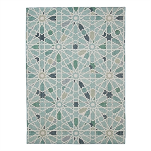 Pemberly Row Indoor Outdoor Machine Baffin Polyester Accent 3'x5' Rug in Green
