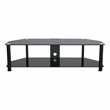Pemberly Row Steel TV Stand with Cable Management for up to 65