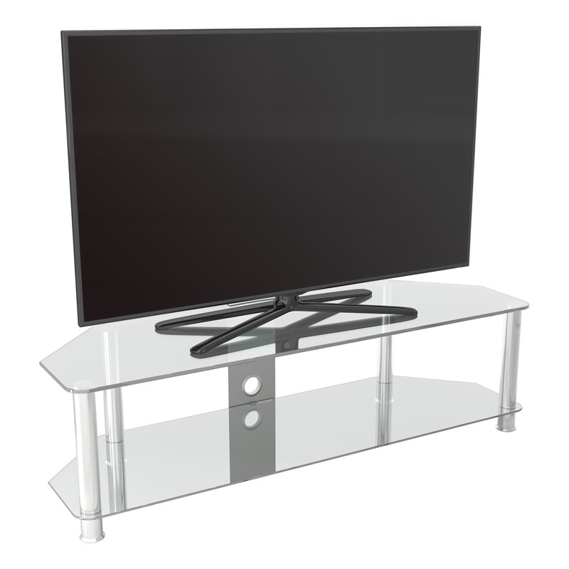 Pemberly Row Steel TV Stand w/ Cable Management for up to 65