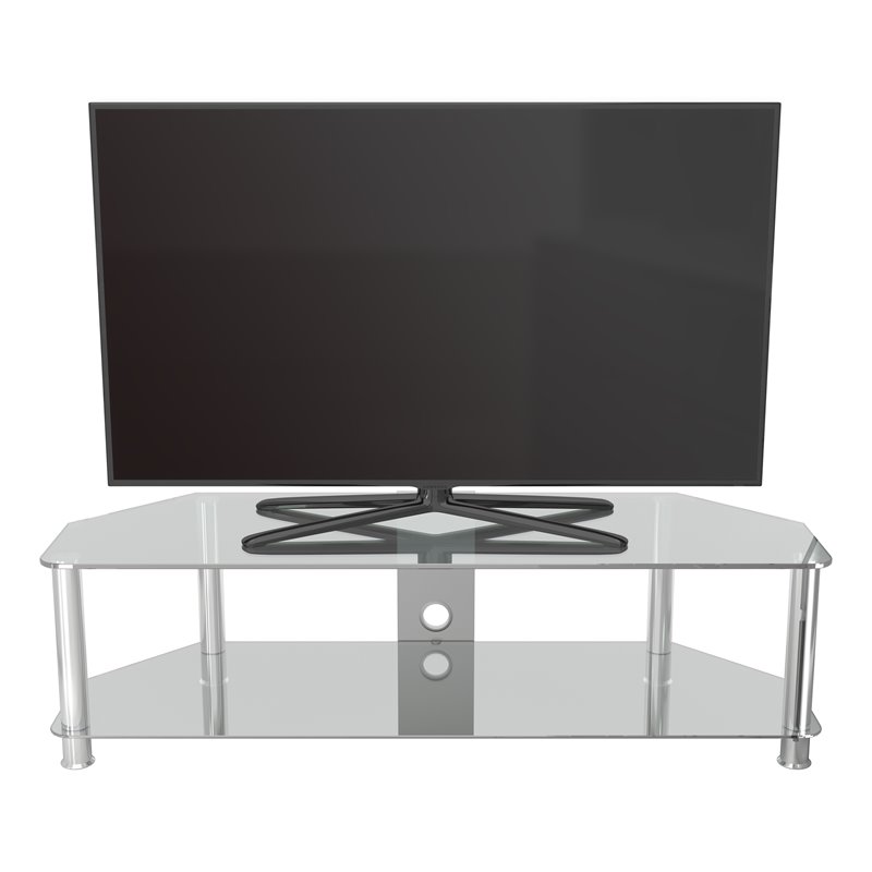 Pemberly Row Steel TV Stand w/ Cable Management for up to 65