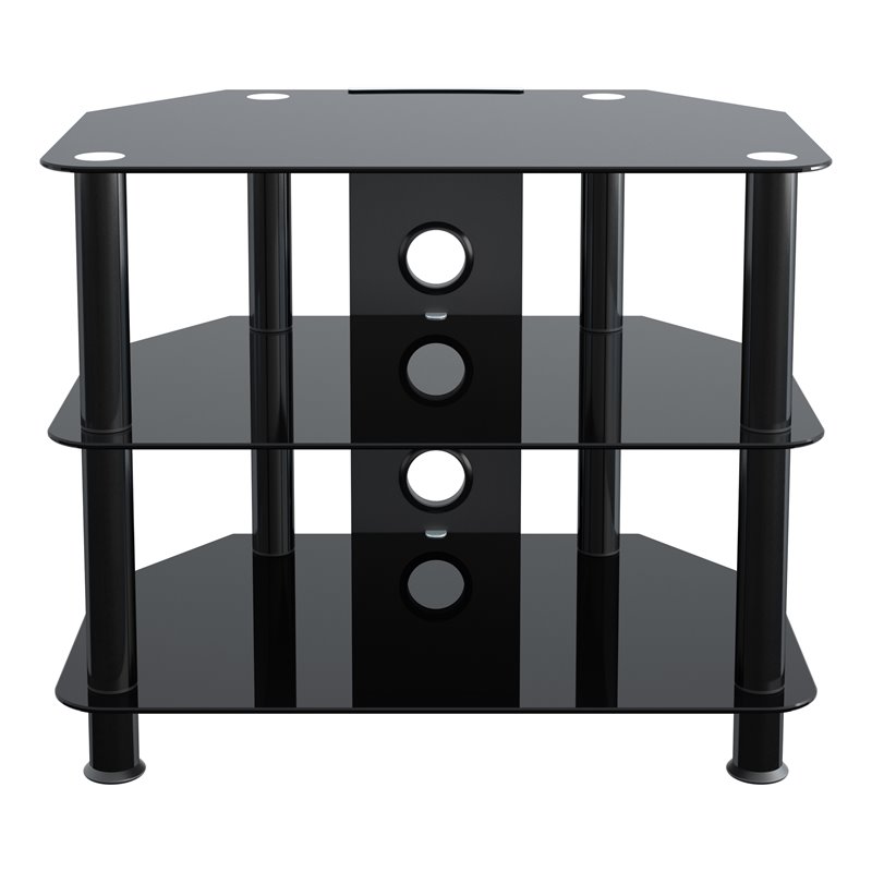 Pemberly Row Steel TV Stand with Cable Management for up to 32