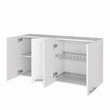Pemberly Row Modern Wall Cabinet Four Doors Engineered Wood White