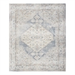 Pemberly Row Machine Washable 9' x 12' Light Blue Vintage Indoor Rug