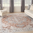 Pemberly Row Machine Washable 9' x 12' Gold/Multicolor Vintage Indoor Rug