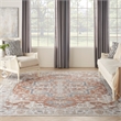 Pemberly Row Machine Washable 9' x 12' Gold/Multicolor Vintage Indoor Rug