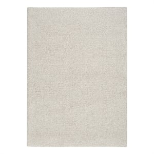 Pemberly Row Modern 8' x 10' Ivory Beige Farmhouse Indoor Rug