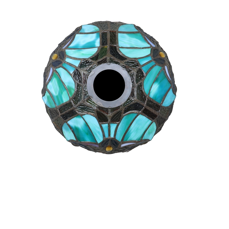 Pemberly Row Victorian 1-Light Glass Wall Sconce in Bronze/Blue