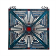Pemberly Row Mission Glass/Copper Window Panel in Multi-Color