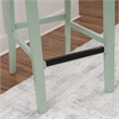Pemberly Row Sturdy Lattice Back Counter Stool in Crisp Mint Green Finish